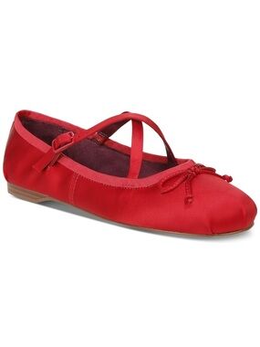 Circus by Sam Edelman Red Satin Mary Jane Ballet Flat